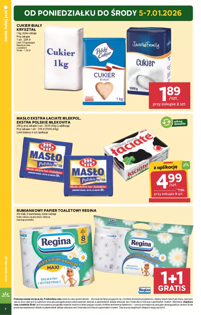 Gazetka promocyjna Stokrotka - Supermarket - ważna 29.12.2025 do 07.01.2026 - strona 10 - produkty: Cukier, Gin, Gra, Masło, Mięso, Mleko, Mlekovita, Owoce, Papier, Papier toaletowy, Rum, Warzywa