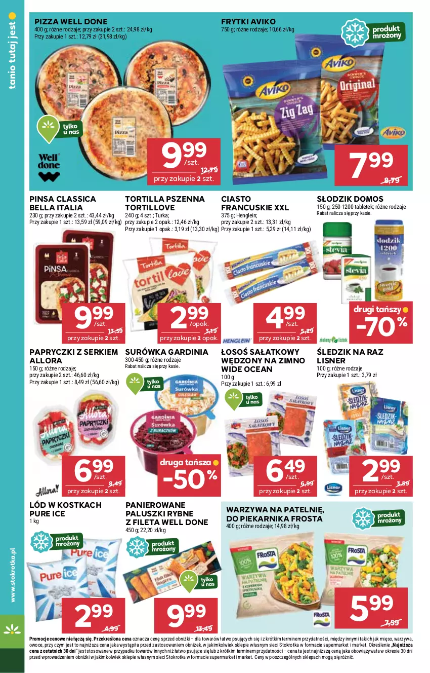 Gazetka promocyjna Stokrotka - Supermarket - ważna 29.12.2025 do 07.01.2026 - strona 30 - produkty: Bell, Bella, Ciasto francuskie, Frosta, Frytki, Lisner, Mięso, Owoce, Paluszki rybne, Piekarnik, Pizza, Pur, Sałat, Ser, Surówka, Tablet, Tortilla, Warzywa