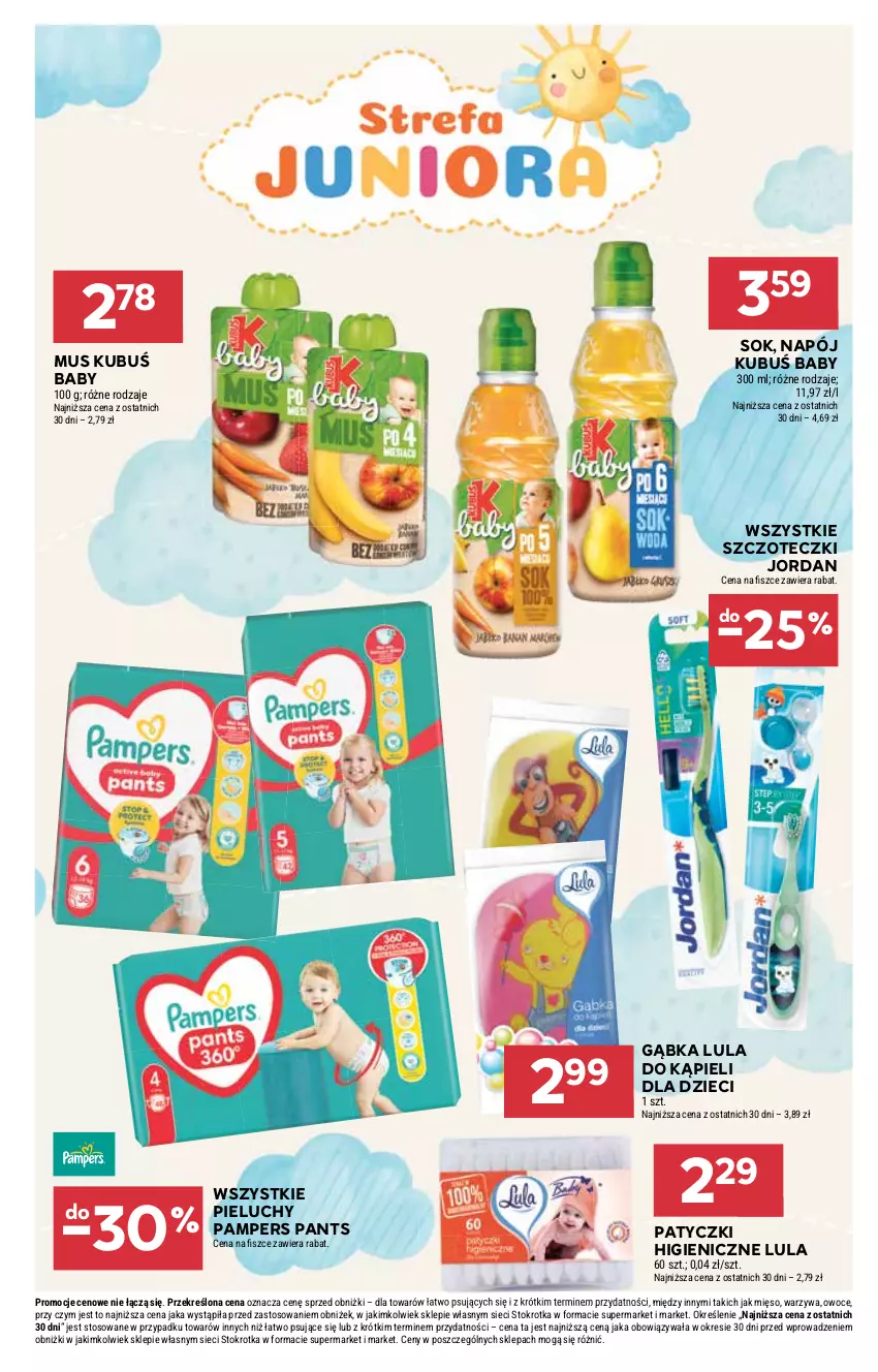 Gazetka promocyjna Stokrotka - Supermarket - ważna 29.12.2025 do 07.01.2026 - strona 42 - produkty: Dzieci, Kubuś, Mięso, Mus, Napój, Owoce, Pampers, Pieluchy, Sok, Warzywa