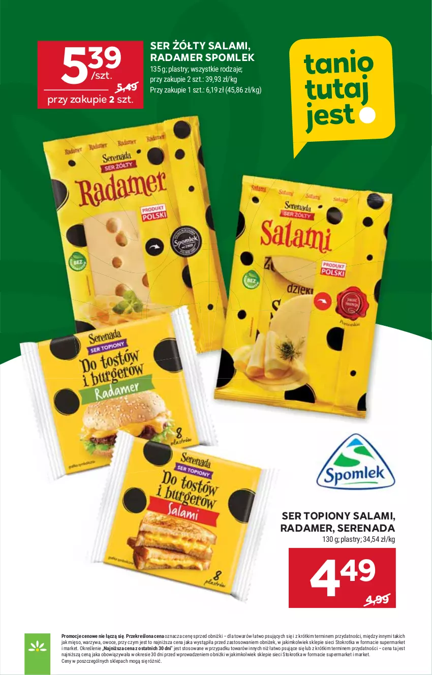 Gazetka promocyjna Stokrotka - Supermarket - ważna 02.10 do 08.10.2025 - strona 19 - produkty: HP, Radamer, Salami, Ser, Ser topiony, Top