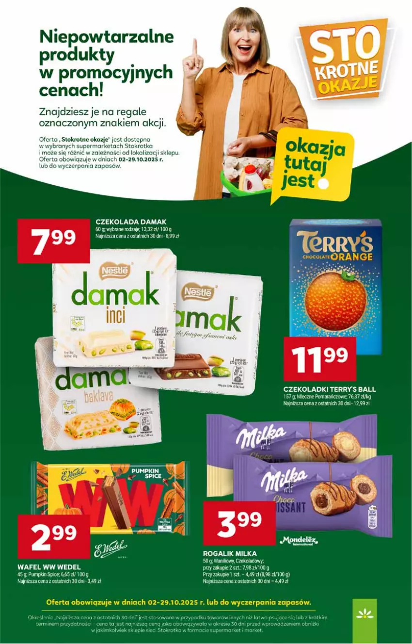 Gazetka promocyjna Stokrotka - Supermarket - ważna 02.10 do 08.10.2025 - strona 34 - produkty: Czekolada, Milka, Rogal