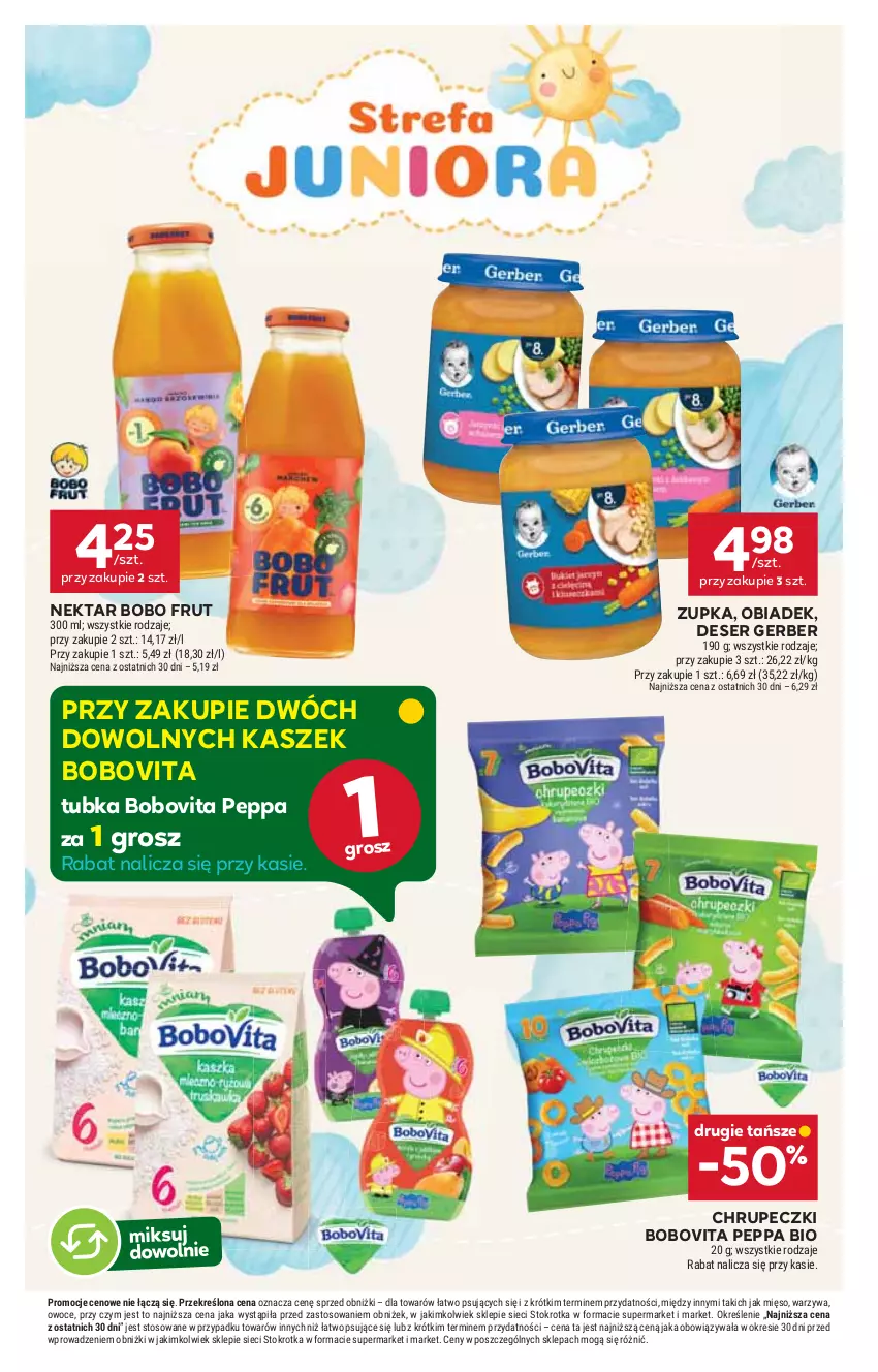 Gazetka promocyjna Stokrotka - Supermarket - ważna 02.10 do 08.10.2025 - strona 42 - produkty: BoboVita, Deser, Gerber, Mięso, Nektar, Owoce, Ser, Warzywa