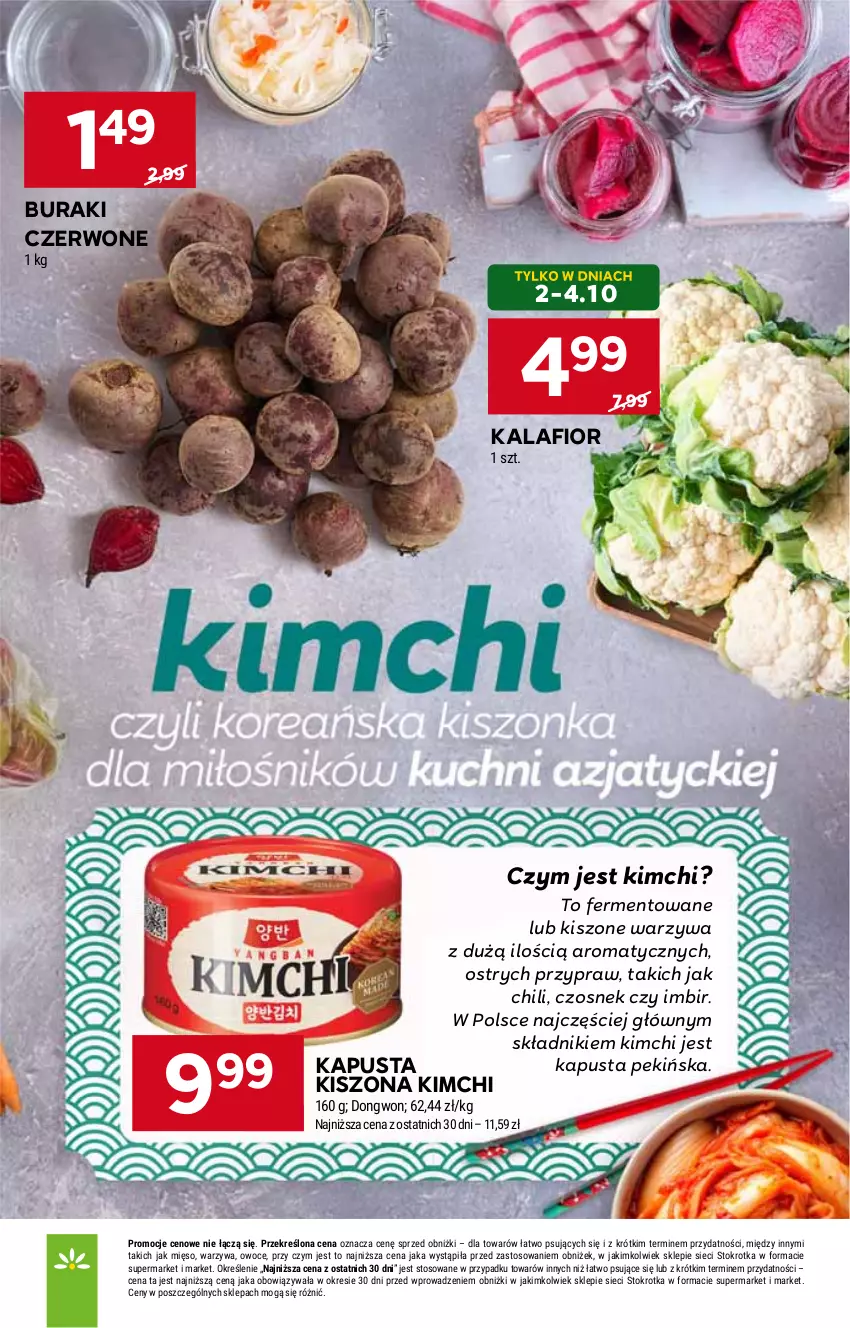 Gazetka promocyjna Stokrotka - Supermarket - ważna 02.10 do 08.10.2025 - strona 9 - produkty: Buraki, Czosnek, Imbir, Kalafior, Mięso, Owoce, Warzywa