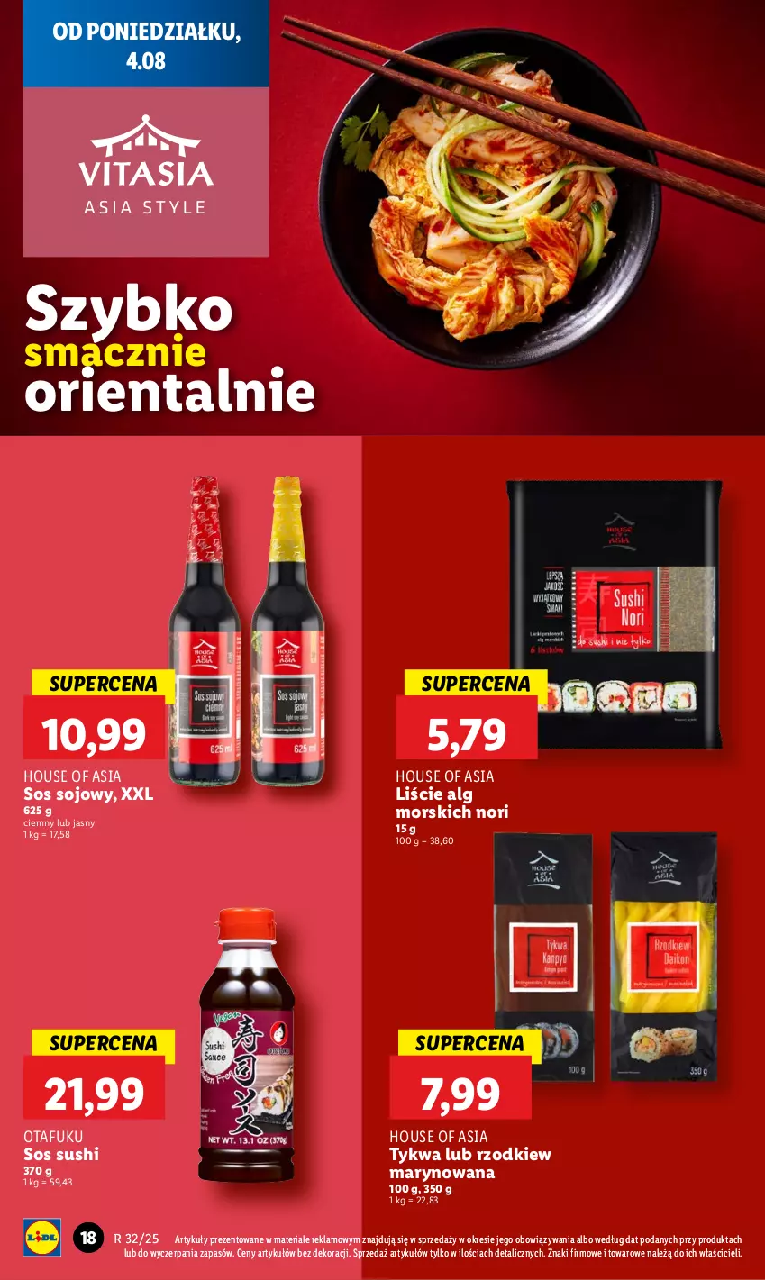 Gazetka promocyjna Lidl - GAZETKA - ważna 04.08 do 06.08.2025 - strona 22 - produkty: House of Asia, LG, Sos, Sos sojowy, Sushi