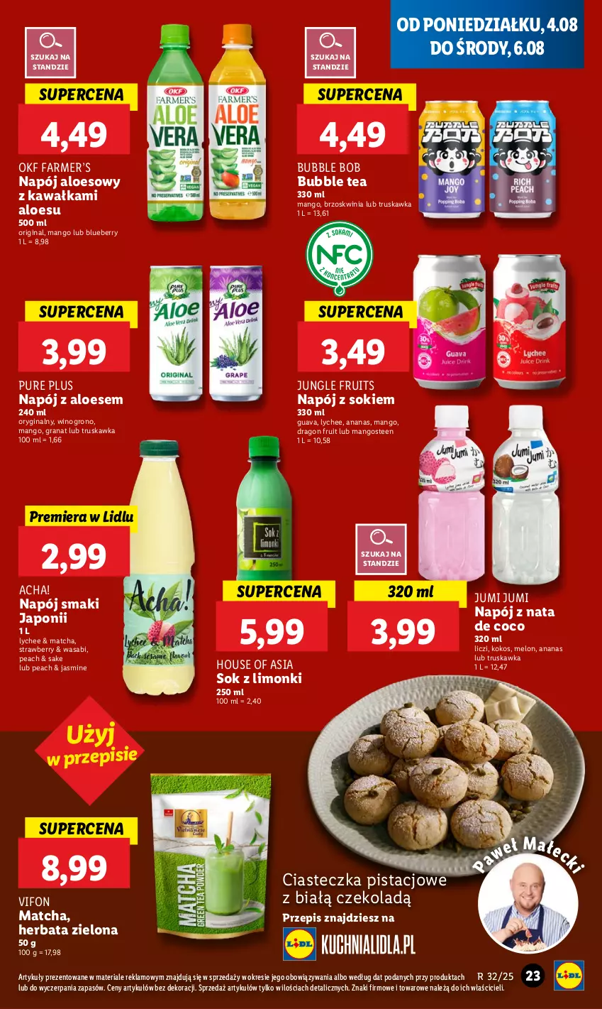 Gazetka promocyjna Lidl - GAZETKA - ważna 04.08 do 06.08.2025 - strona 27 - produkty: Ananas, Fa, Gin, Gra, Granat, Herbata, House of Asia, Kawa, Kokos, Liczi, Mango, Melon, Napój, Pur, Sok, Wasa, Wino