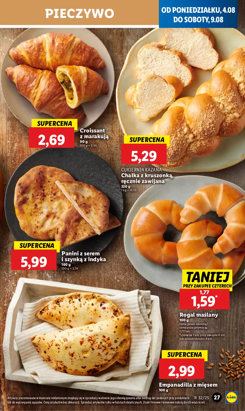 Gazetka promocyjna Lidl - GAZETKA - ważna 04.08 do 06.08.2025 - strona 31 - produkty: Croissant, Cukier, Piec, Pieczywo, Rogal, Ser