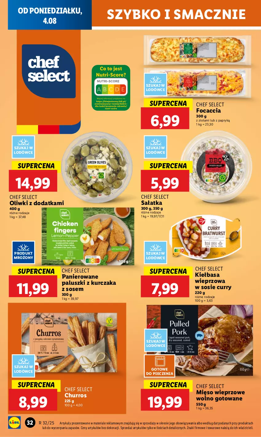 Gazetka promocyjna Lidl - GAZETKA - ważna 04.08 do 06.08.2025 - strona 38 - produkty: Focaccia, Kiełbasa, Kurczak, Mięso, Mięso wieprzowe, Oliwki, Piec, Sałat, Sałatka, Sos