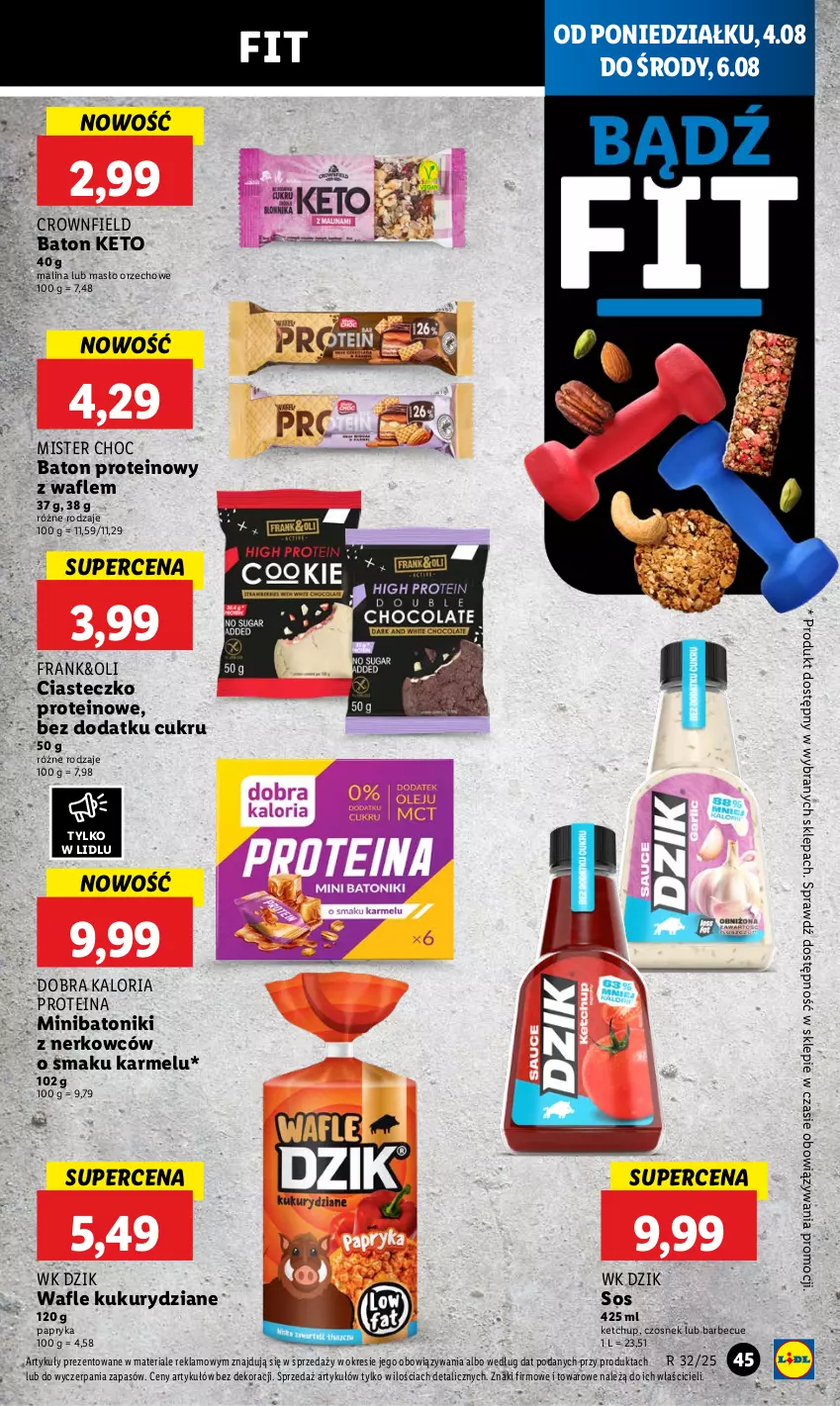 Gazetka promocyjna Lidl - GAZETKA - ważna 04.08 do 06.08.2025 - strona 53 - produkty: Baton, Czosnek, Ketchup, Masło, Masło orzechowe, Papryka, Sos, Tonik, Wafle