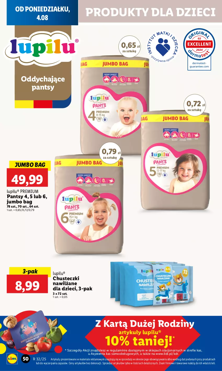 Gazetka promocyjna Lidl - GAZETKA - ważna 04.08 do 06.08.2025 - strona 58 - produkty: Chusteczki, Dzieci, O Bag