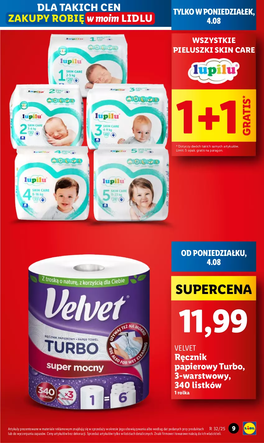 Gazetka promocyjna Lidl - GAZETKA - ważna 04.08 do 06.08.2025 - strona 9 - produkty: Gra, Papier, Ręcznik, Velvet