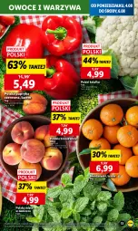 Gazetka promocyjna Lidl - GAZETKA - Gazetka - ważna od 06.08 do 06.08.2025 - strona 13 - produkty: Mandarynki, Kalafior, Warzywa, Papryka czerwona, Papryka, Brzoskwinie, Owoce, Mięta