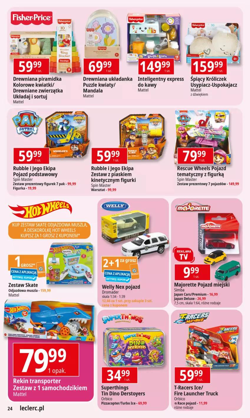 Gazetka promocyjna E Leclerc - ważna 17.09 do 28.09.2024 - strona 24 - produkty: Acer, BIC, Cars, Chodzik, Fa, Intel, LG, Mattel, Mus, Pizza, Pojazd, Por, Puzzle, Samochodziki, Sport, Tran, Układanka, Zestaw prezentowy