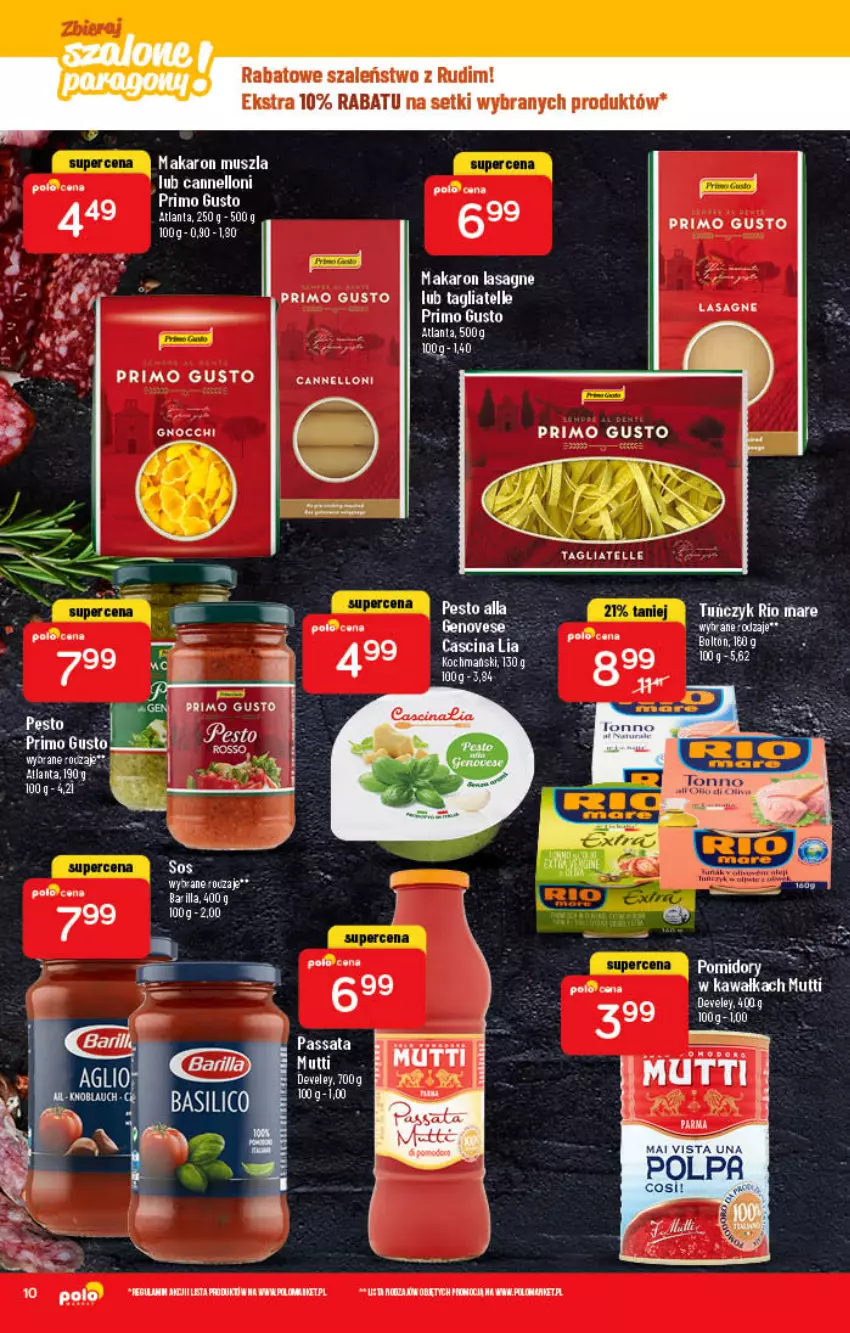 Gazetka promocyjna PoloMarket - Gazetka pomocyjna - ważna 09.03 do 15.03.2022 - strona 10 - produkty: Gnocchi, Lasagne, LG, Makaron, Mus, Pesto, Sos, Szal, Tagliatelle