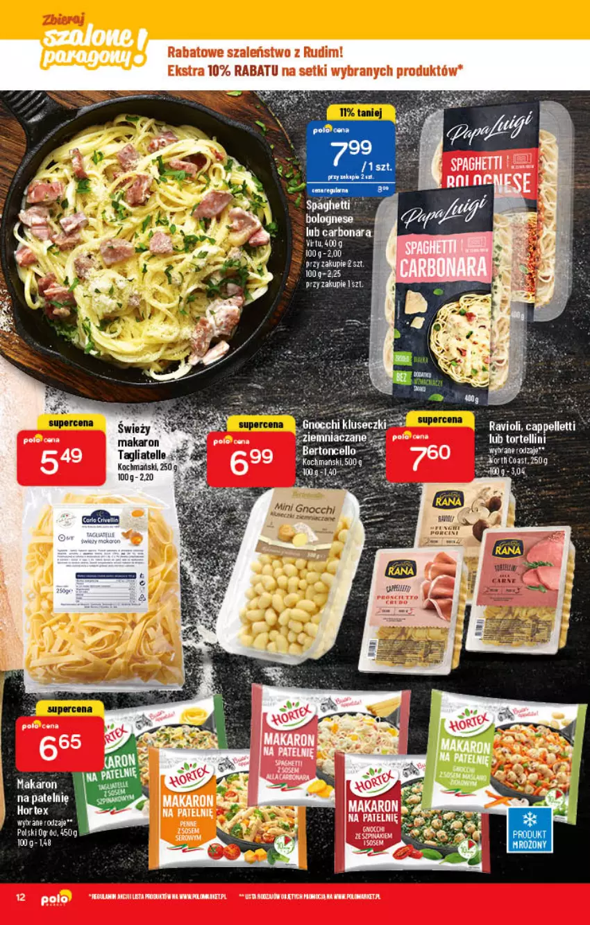 Gazetka promocyjna PoloMarket - Gazetka pomocyjna - ważna 09.03 do 15.03.2022 - strona 12 - produkty: Koc, Makaron, Spaghetti, Tagliatelle