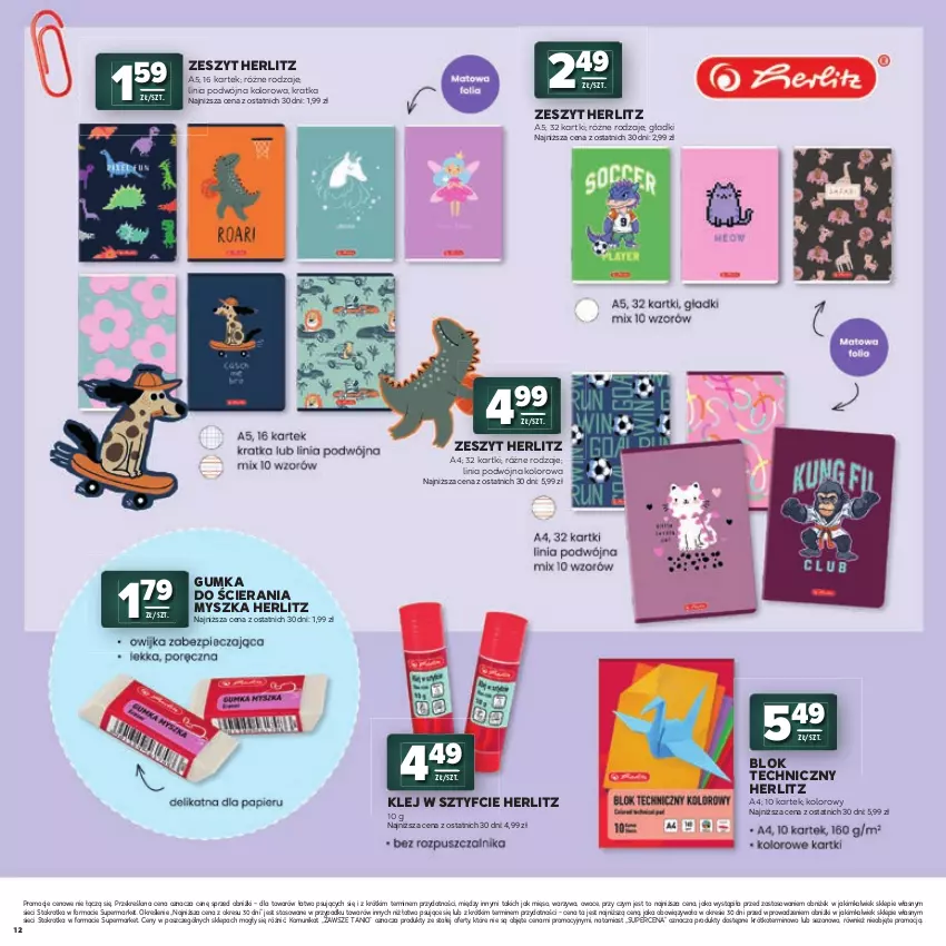Gazetka promocyjna Stokrotka - Katalog Witaj Szkoło! - ważna 23.07 do 12.08.2026 - strona 12 - produkty: Klej, Mięso, Mysz, Owoce, Warzywa
