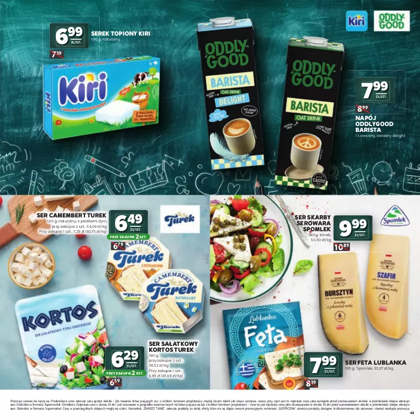Gazetka promocyjna Stokrotka - Katalog Witaj Szkoło! - ważna 23.07 do 12.08.2026 - strona 43 - produkty: Camembert, Feta, Mięso, Napój, Owoce, Sałat, Ser, Serek, Top, Warzywa