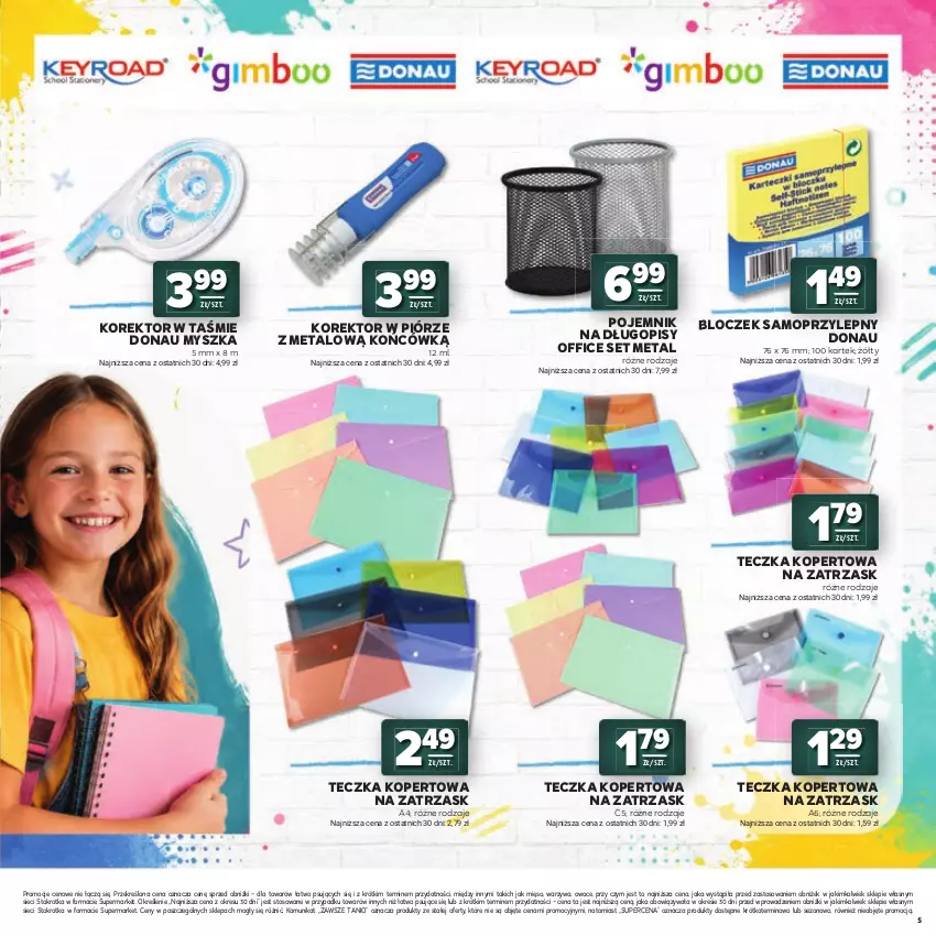 Gazetka promocyjna Stokrotka - Katalog Witaj Szkoło! - ważna 23.07 do 12.08.2026 - strona 5 - produkty: Długopis, Mięso, Mop, Mysz, Owoce, Pojemnik, Warzywa