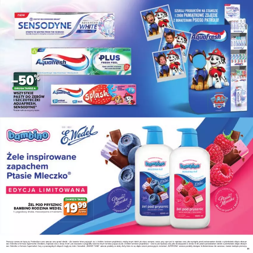 Gazetka promocyjna Stokrotka - Katalog Witaj Szkoło! - ważna 23.07 do 12.08.2026 - strona 51 - produkty: Aquafresh, Mascarpone, Mięso, Owoce, Sensodyne, Warzywa