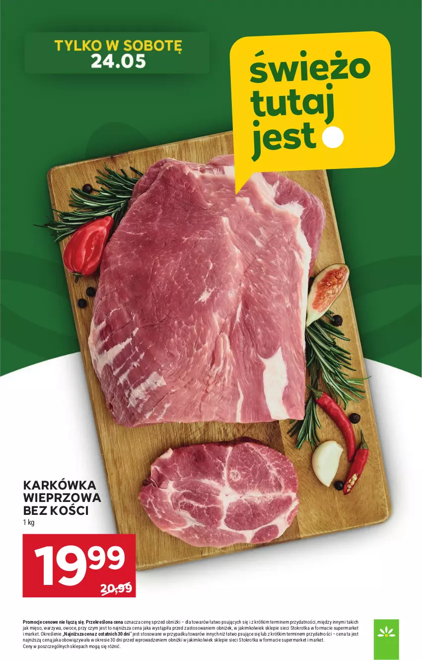 Gazetka promocyjna Stokrotka - Market - ważna 22.05 do 28.05.2025 - strona 11 - produkty: Karkówka wieprzowa, Mięso, Owoce, Warzywa