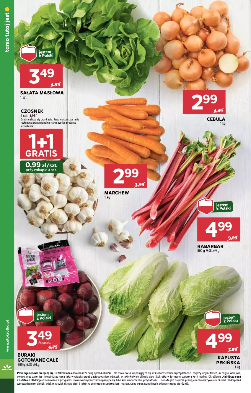 Gazetka promocyjna Stokrotka - Market - ważna 22.05 do 28.05.2025 - strona 14 - produkty: Buraki, Cebula, Czosnek, Gra, Masło, Mięso, Owoce, Por, Sałat, Sałata masłowa, Warzywa