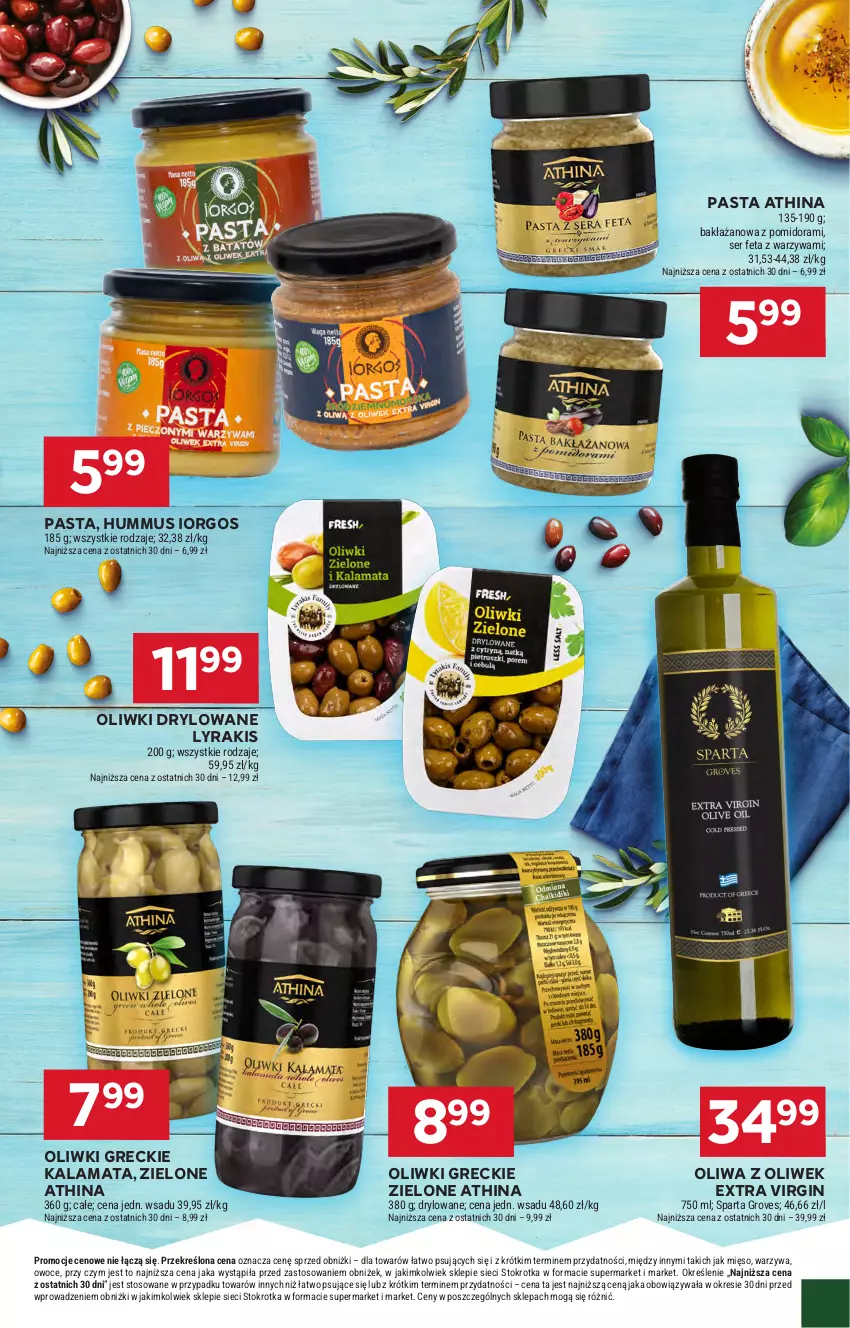 Gazetka promocyjna Stokrotka - Market - ważna 22.05 do 28.05.2025 - strona 9 - produkty: Feta, Gin, Hummus, Mięso, Mus, Oliwa, Oliwa z oliwek, Oliwki, Owoce, Ser, Warzywa