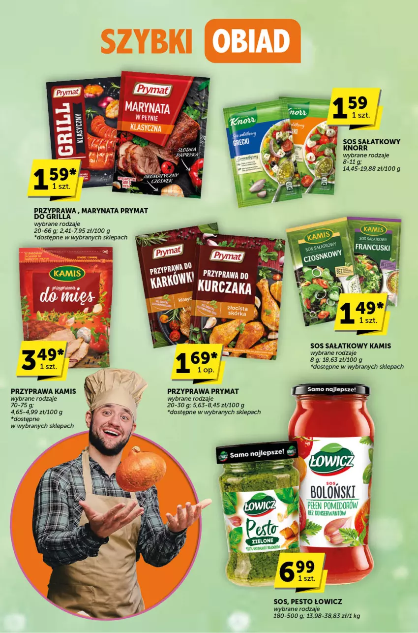 Gazetka promocyjna ABC - ważna 02.05 do 14.05.2024 - strona 15 - produkty: Grill, Kamis, Knorr, Pesto, Prymat, Sałat, Ser, Sos