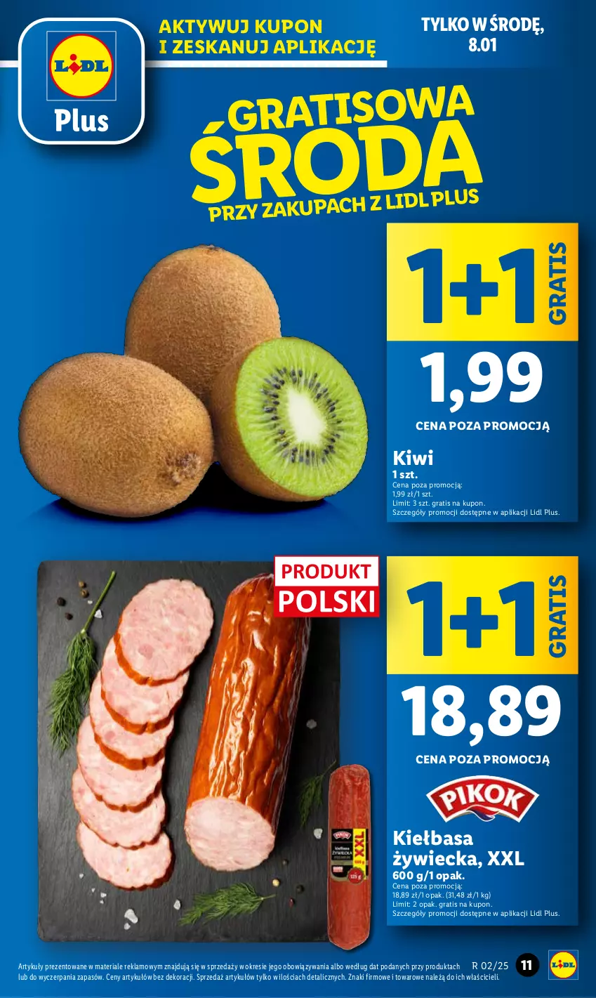 Gazetka promocyjna Lidl - GAZETKA - ważna 07.01 do 08.01.2025 - strona 11 - produkty: Gra, Kiełbasa, Kiwi