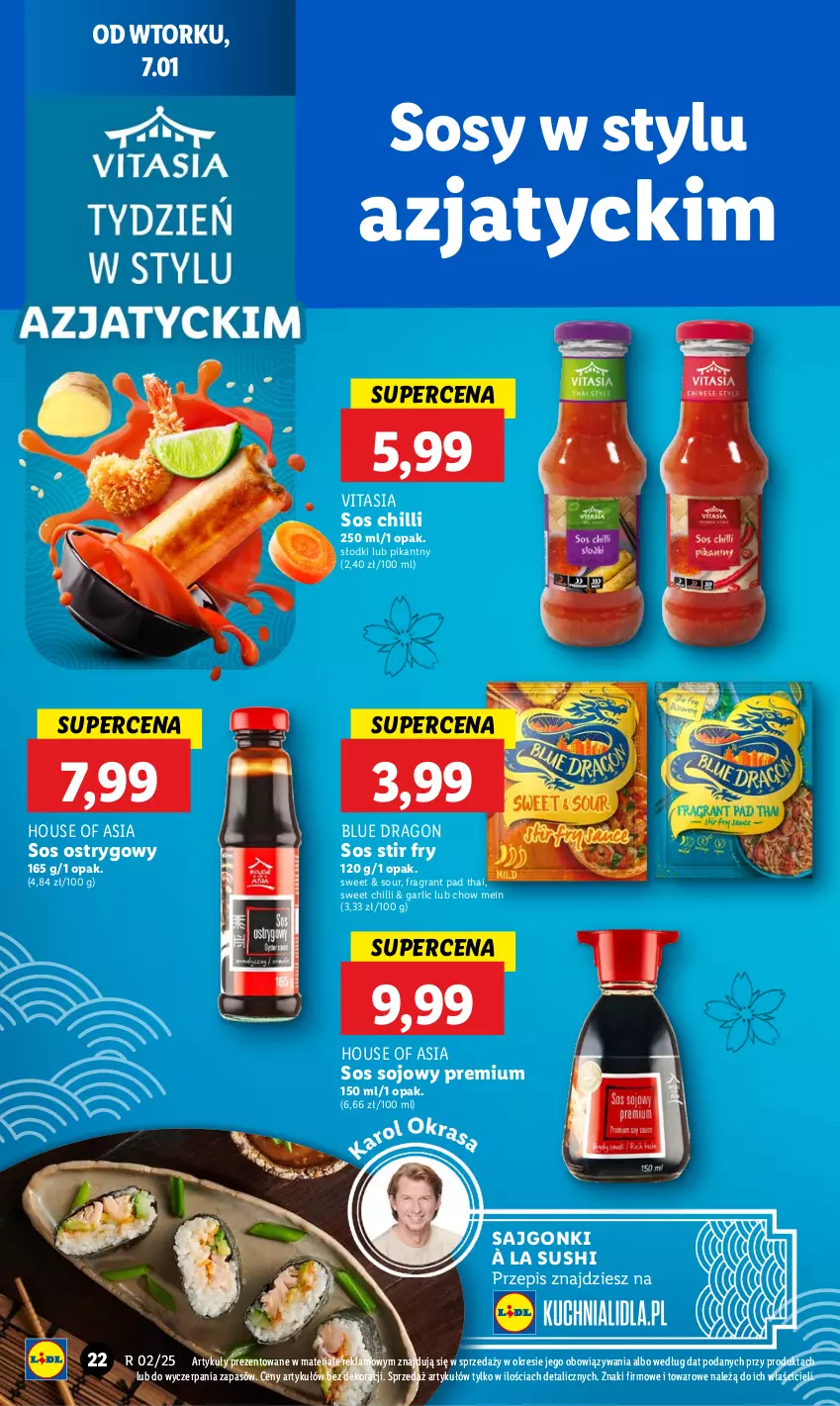 Gazetka promocyjna Lidl - GAZETKA - ważna 07.01 do 08.01.2025 - strona 26 - produkty: Gra, House of Asia, Sajgonki, Sos, Sos chilli, Sos ostrygowy, Sos sojowy, Sushi