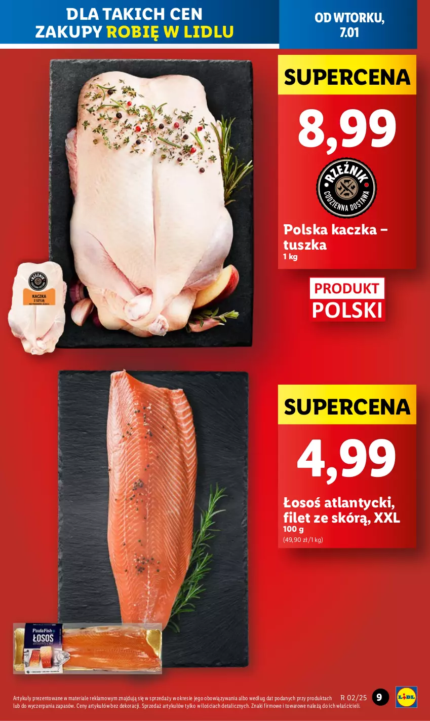 Gazetka promocyjna Lidl - GAZETKA - ważna 07.01 do 08.01.2025 - strona 9 - produkty: Kaczka, Tusz