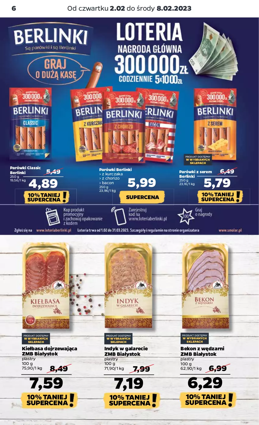 Gazetka promocyjna Netto - Artykuły spożywcze - ważna 02.02 do 08.02.2023 - strona 6 - produkty: Beko, Berlinki, Gala, Kiełbasa, Kurczak, Parówki, Ser