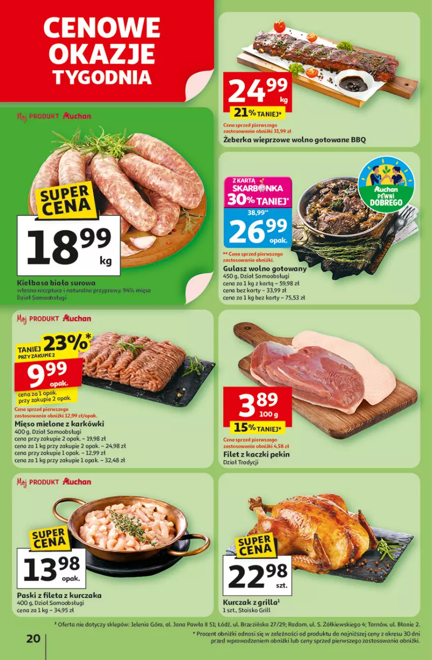 Gazetka promocyjna Auchan - Pewność niskich cen Hipermarket - ważna 25.09 do 01.10.2025 - strona 20 - produkty: Grill, Kurczak, Mięso, Mięso mielone