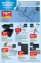 Gazetka promocyjna Auchan - Pewność niskich cen Hipermarket - Gazetka - ważna od 01.10 do 01.10.2025 - strona 14 - produkty: Deska do prasowania, Wycieraczka, Dywanik, Wieszak, Kosz, Pojemnik, Suszarka balkonowa, Suszarka, Dywan