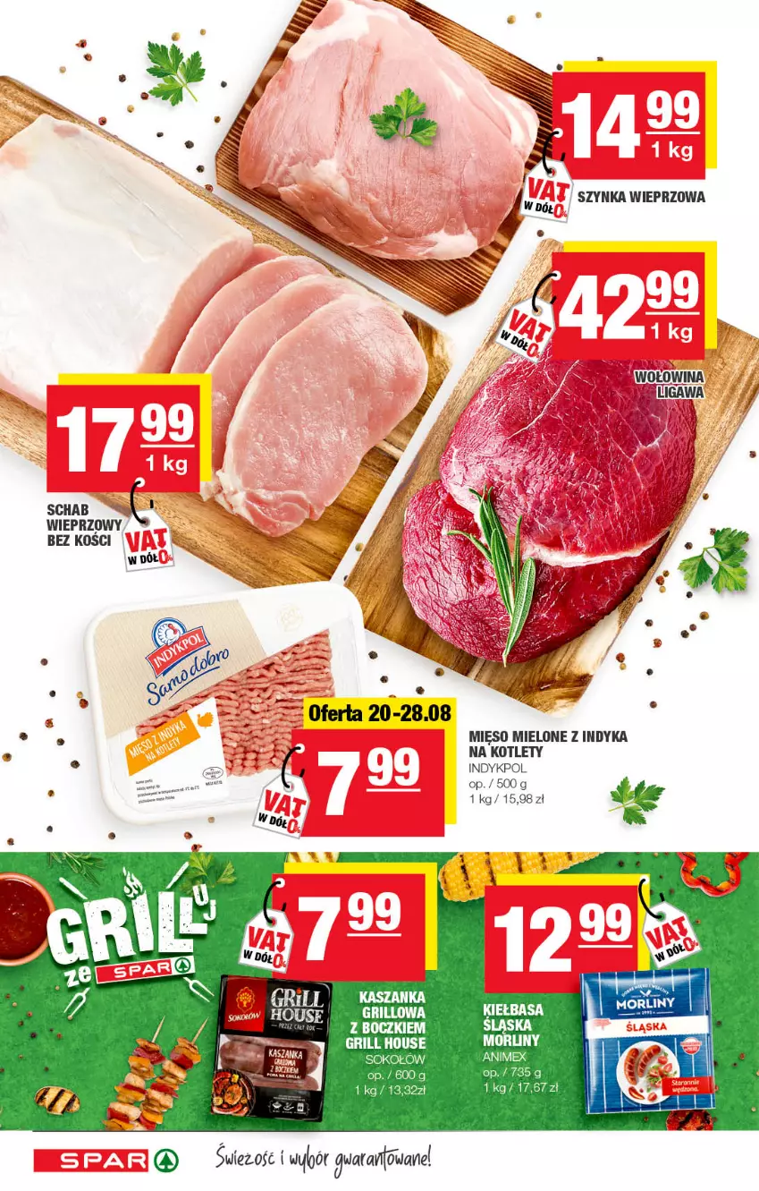 Gazetka promocyjna Spar - Spar - ważna 15.08 do 25.08.2022 - strona 4 - produkty: Kotlet, Mięso, Mięso mielone, Sos, Szynka, Szynka wieprzowa, Wołowina