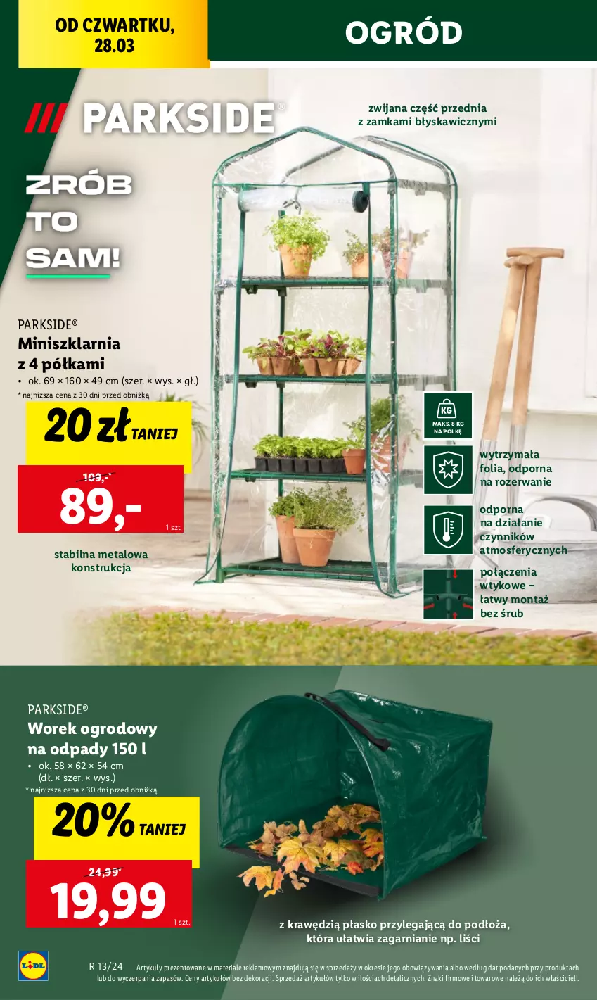 Gazetka promocyjna Lidl - KATALOG PARKSIDE - ważna 28.03 do 30.03.2024 - strona 16 - produkty: Ogród, Parkside, Półka, Por