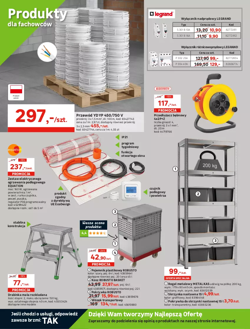 Gazetka promocyjna Leroy Merlin - Narzędzia do Twojego warsztatu - ważna 04.03 do 24.03.2022 - strona 6 - produkty: Bosch, Cynk, Drabinka mała rozkładana, Dźwig, Ekogroszek, Fa, Gra, Groszek, Grzejnik, Grzejnik łazienkowy, Inka, Koc, Kocioł gazowy, Kosz, Pojemnik, Pojemnik plastikowy, Por, Przewód, Regał, Regał metalowy, Rura, Sok, Sól, Sport, Tablet, Top, Tran, Wózek, Wózek transportowy