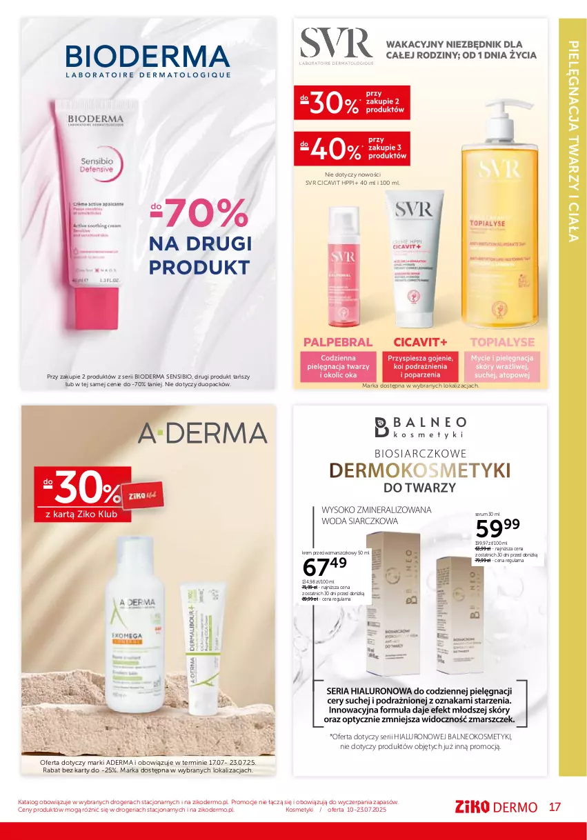 Gazetka promocyjna Ziko - Gazetka Ziko Dermo - ważna 10.07 do 23.07.2025 - strona 17 - produkty: Bioderma, HP, Krem przeciwzmarszczkowy, Mars, Rum, Ser, Serum, SVR