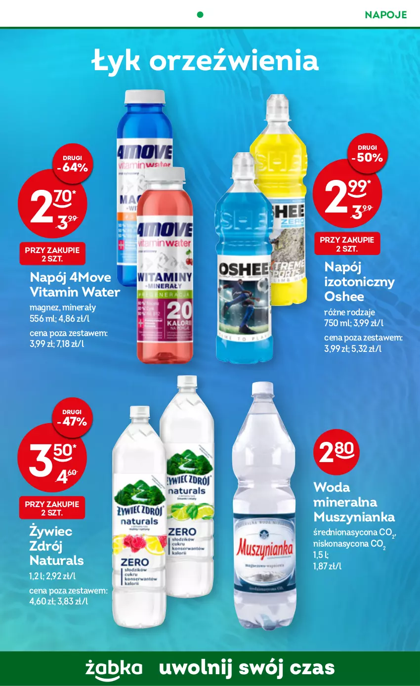 Gazetka promocyjna Żabka - ważna 01.03 do 07.03.2023 - strona 36 - produkty: Magnez, Mus, Muszynianka, Napój, Napój izotoniczny, Napoje, Oshee, Woda, Woda mineralna