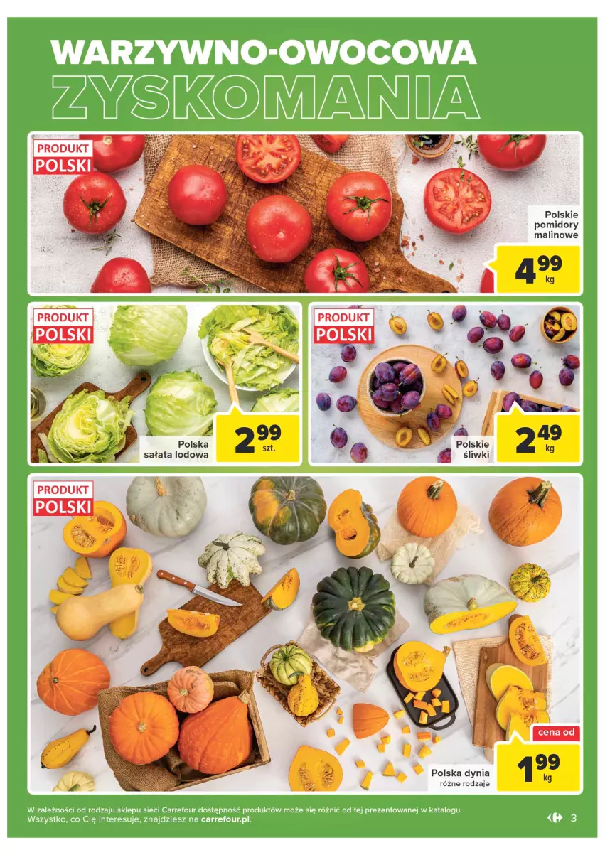 Gazetka promocyjna Carrefour - Gazetka Targ świeżości - ważna 20.09 do 26.09.2022 - strona 3 - produkty: Pomidory