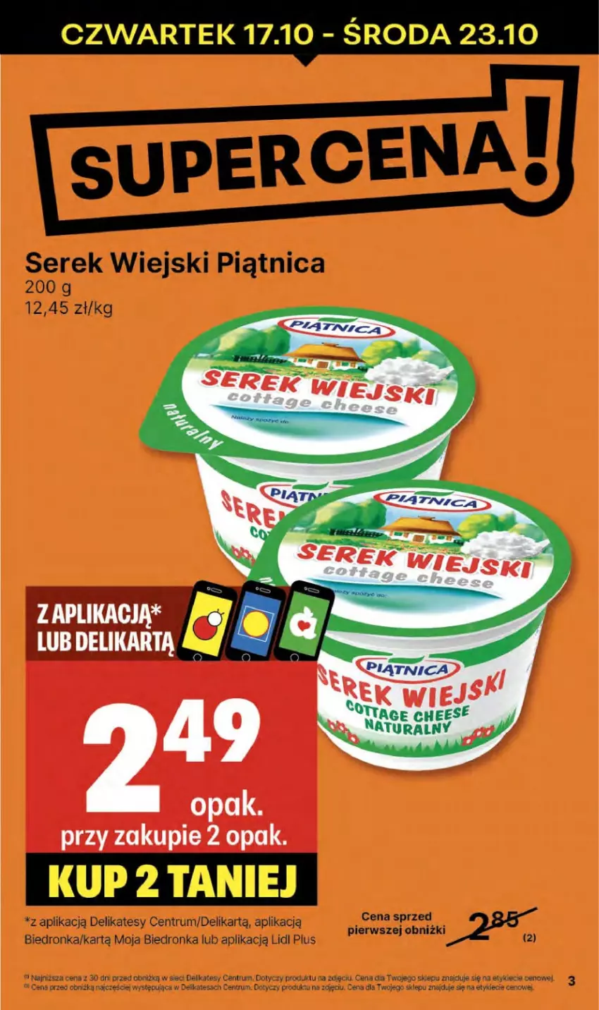 Gazetka promocyjna Delikatesy Centrum - NOWA GAZETKA Delikatesy Centrum od 17 października! 17-23.10.2024 - ważna 17.10 do 23.10.2024 - strona 3 - produkty: Dell, Piątnica, Rum, Ser, Serek, Serek wiejski