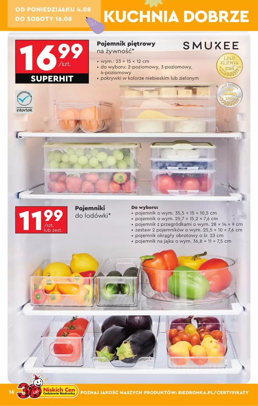 Gazetka promocyjna Biedronka - Okazje Tygodnia - ważna 04.08 do 16.08.2025 - strona 22 - produkty: Pojemnik