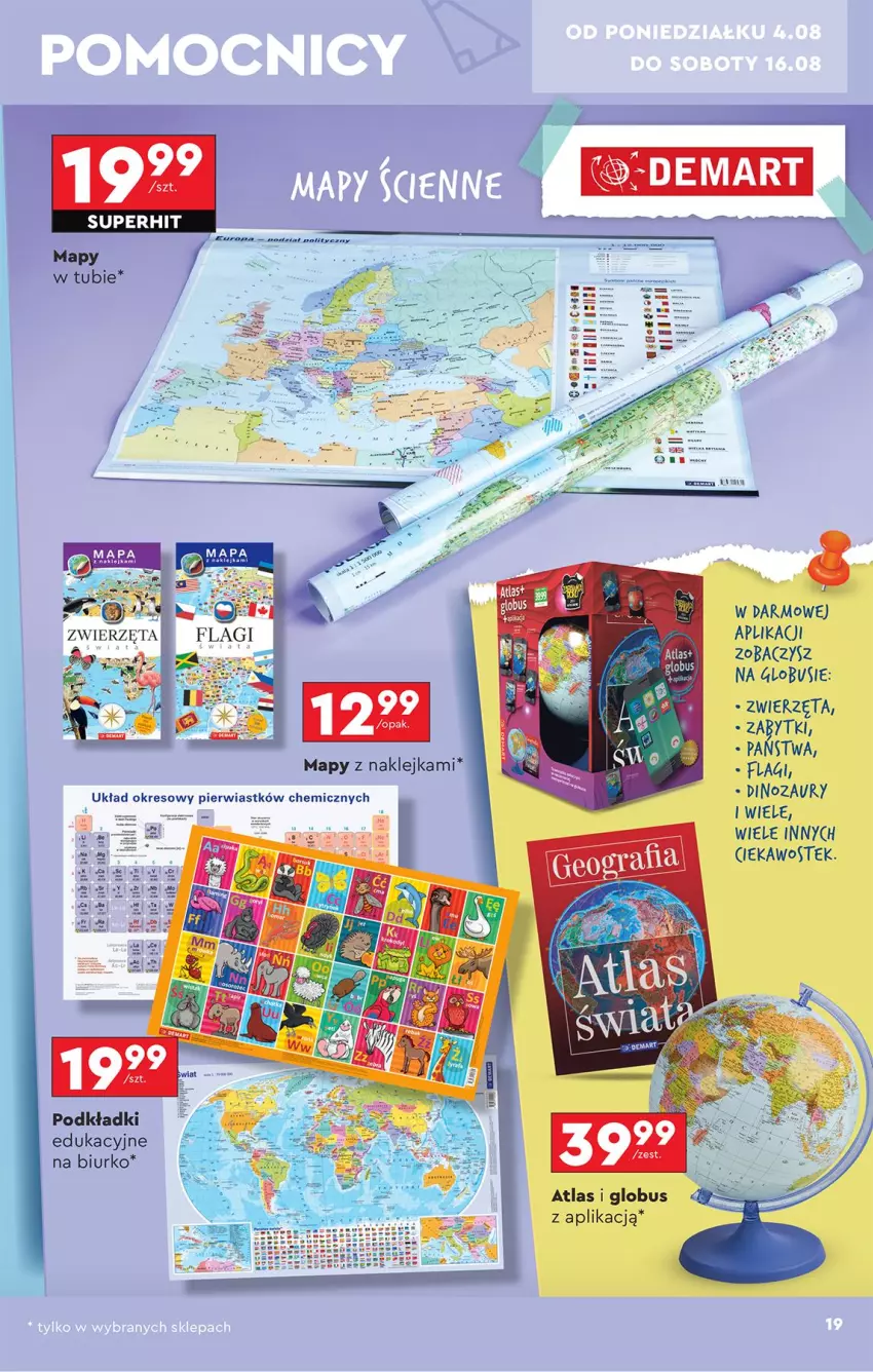 Gazetka promocyjna Biedronka - Okazje Tygodnia - ważna 04.08 do 16.08.2025 - strona 25 - produkty: Biurko, Dinozaur, Klej, Podkład, Stek, Zwierzęta