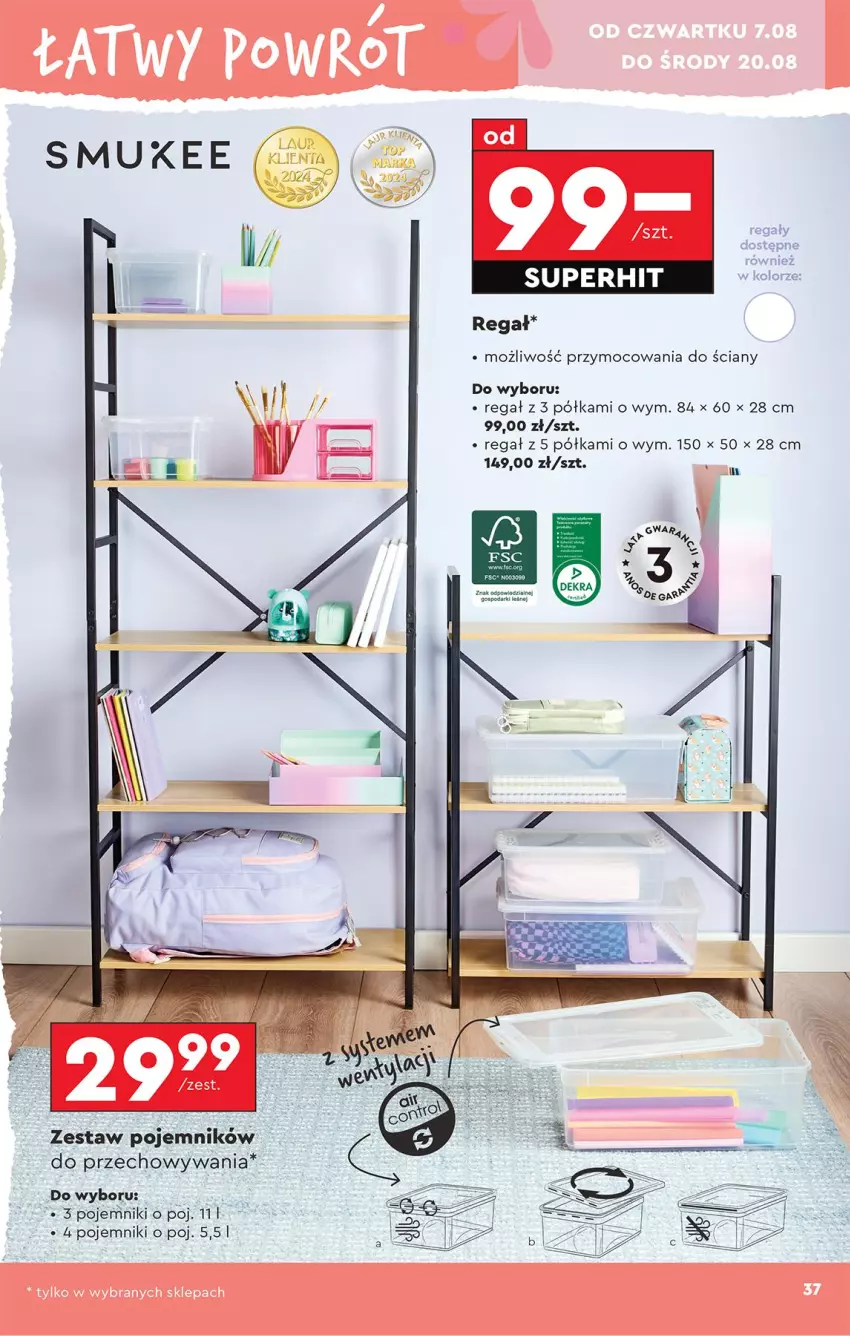 Gazetka promocyjna Biedronka - Okazje Tygodnia - ważna 04.08 do 16.08.2025 - strona 43 - produkty: Pojemnik, Półka, Regał