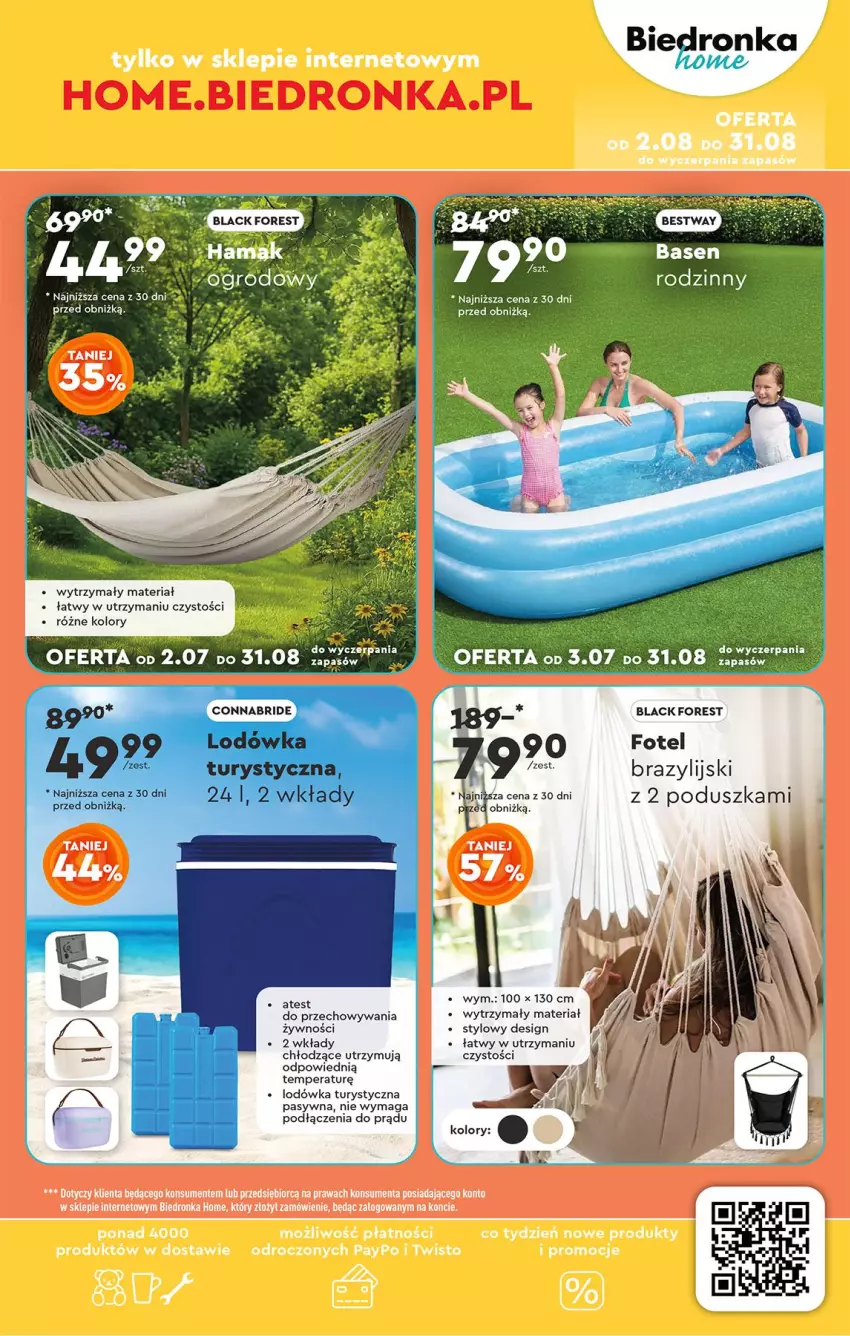 Gazetka promocyjna Biedronka - Okazje Tygodnia - ważna 04.08 do 16.08.2025 - strona 51 - produkty: Fa, Fotel, Lack, Lodówka, Ogród, Poduszka