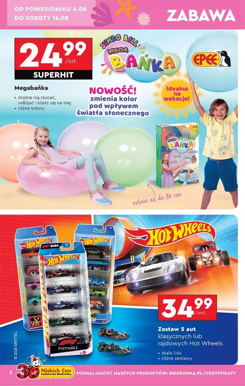 Gazetka promocyjna Biedronka - Okazje Tygodnia - ważna 04.08 do 16.08.2025 - strona 8 - produkty: Hot Wheels, Mattel