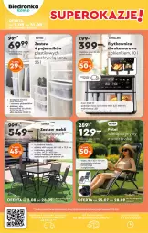 Gazetka promocyjna Biedronka - Okazje Tygodnia - Gazetka - ważna od 16.08 do 16.08.2025 - strona 50 - produkty: Por, Gra, Stół, Kosz, Parasol, Pojemnik, Fotel