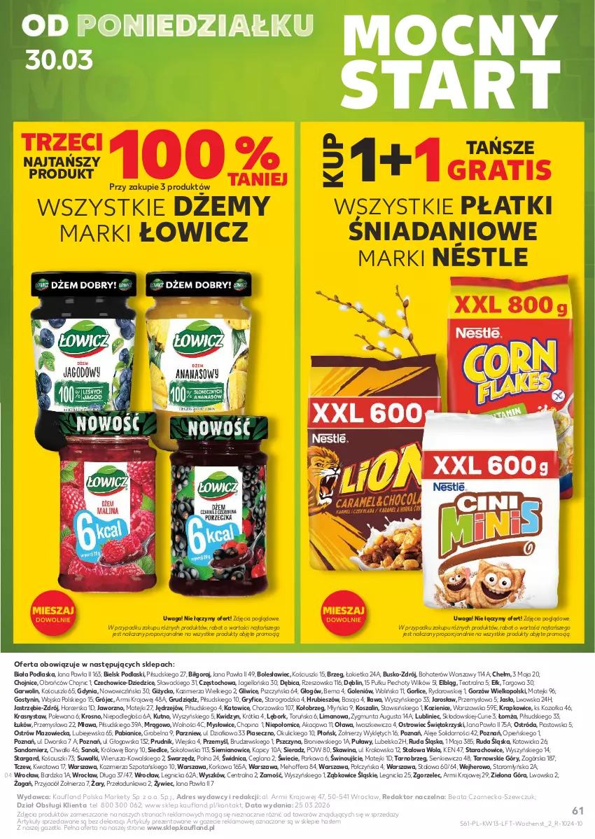 Gazetka promocyjna Kaufland - Gazetka tygodnia - ważna 26.03 do 31.03.2026 - strona 61 - produkty: BIC, Danio, Dres, Dżem, Gra, Gry, Kosz, LANA, Piast, Piec, Podlaski, Por, Sok, Szal, Waga, Wino