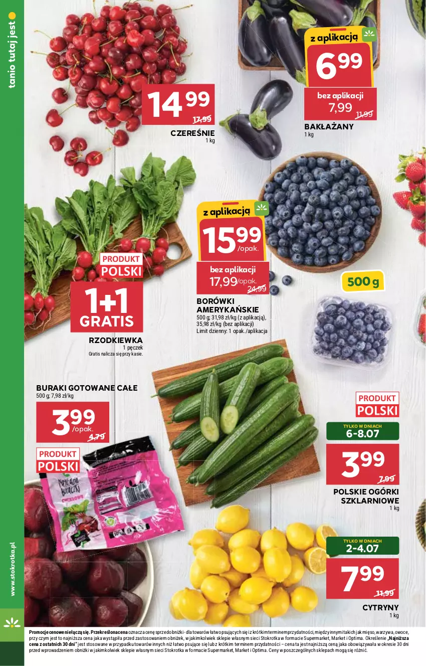Gazetka promocyjna Stokrotka - Supermarket - ważna 02.07 do 08.07.2026 - strona 12 - produkty: Buraki, Cytryny, Gra, Mięso, Optima, Owoce, Rzodkiewka, Warzywa