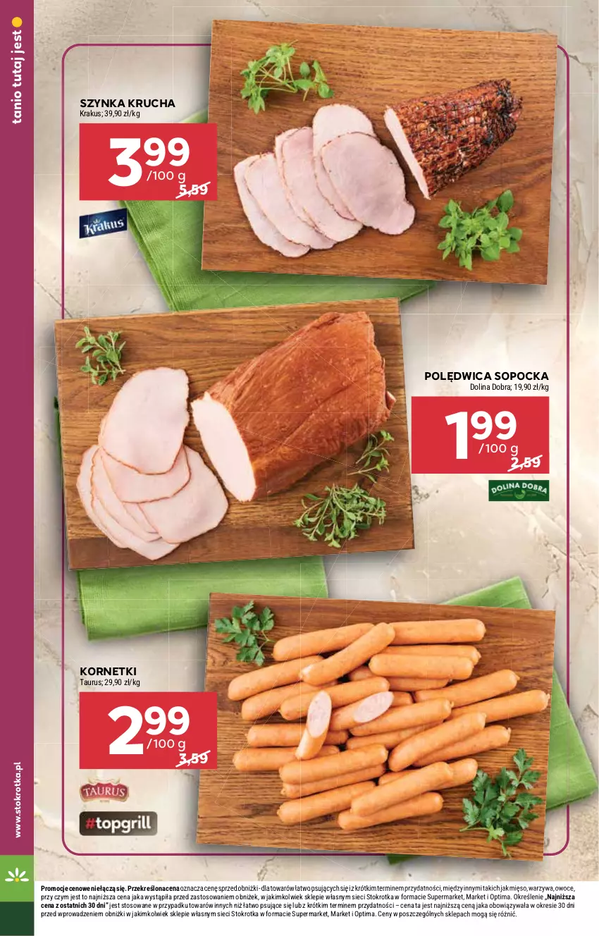 Gazetka promocyjna Stokrotka - Supermarket - ważna 02.07 do 08.07.2026 - strona 18 - produkty: Krakus, Mięso, Optima, Owoce, Polędwica, Szynka, Warzywa