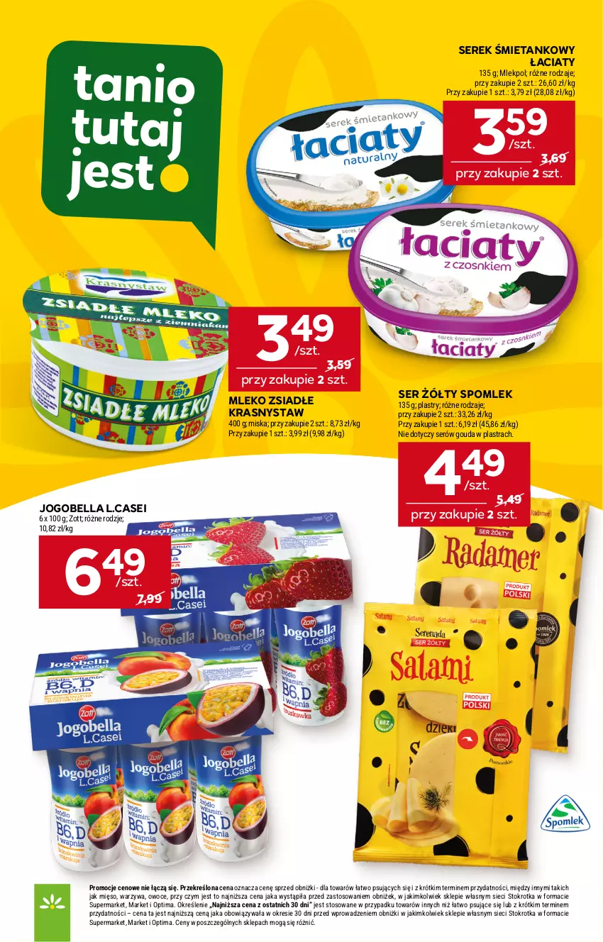 Gazetka promocyjna Stokrotka - Supermarket - ważna 02.07 do 08.07.2026 - strona 22 - produkty: Bell, Bella, Gouda, Jogobella, Mięso, Miska, Mleko, Mleko zsiadłe, Optima, Owoce, Ser, Serek, Warzywa, Zott