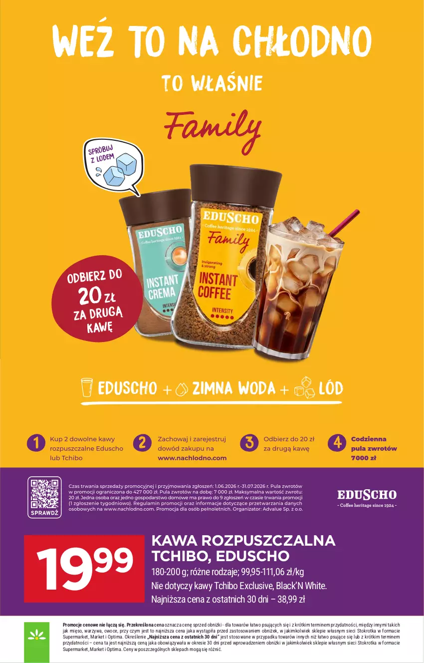 Gazetka promocyjna Stokrotka - Supermarket - ważna 02.07 do 08.07.2026 - strona 25 - produkty: Kawa, Kawa rozpuszczalna, Lack, Mięso, Optima, Owoce, Tchibo, Warzywa